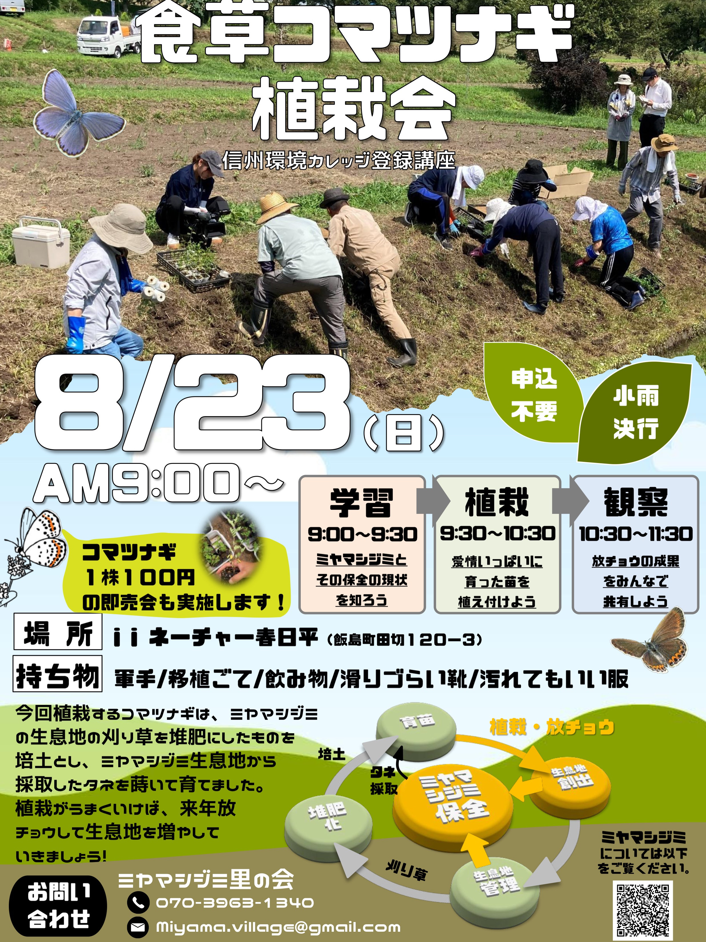 食草コマツナギ植栽会